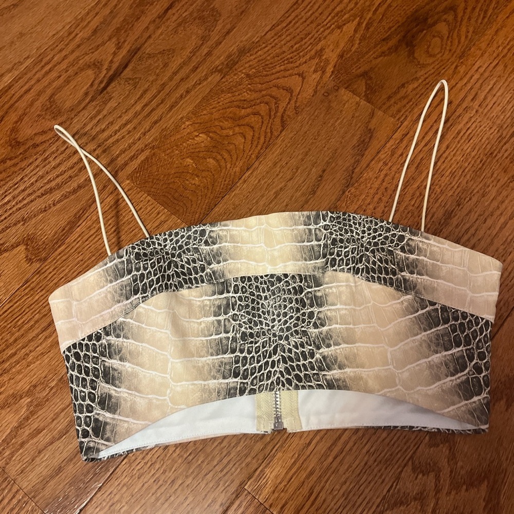 NWOT I.Am.Gia Snakeskin Seala Crop Top